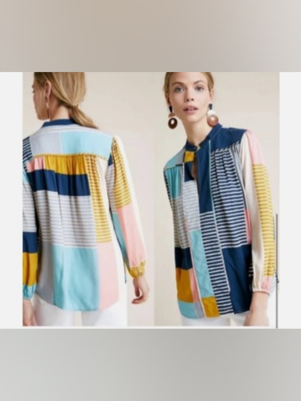 NWT The Odells Anthropologie Poet Multicolor Blouse
